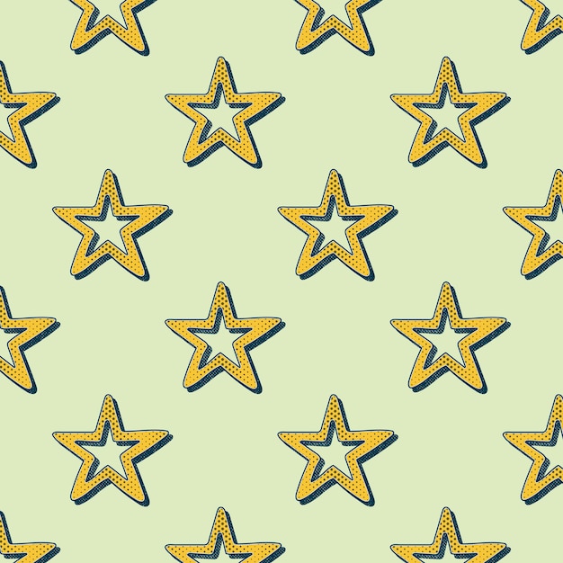 Retro stars pattern, abstract geometric background in 80s, 90s style. geometrical simple illustration