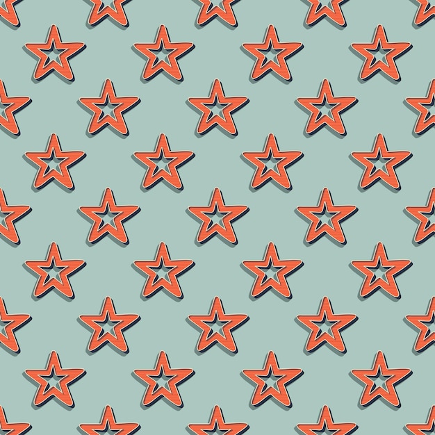 Retro stars pattern, abstract geometric background in 80s, 90s style. Geometrical simple illustration
