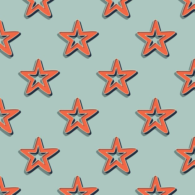 Retro stars pattern, abstract geometric background in 80s, 90s style. geometrical simple illustration