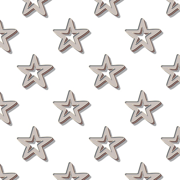 Retro stars pattern. Abstract geometric background in 80s, 90s style image. Geometrical simple illustration