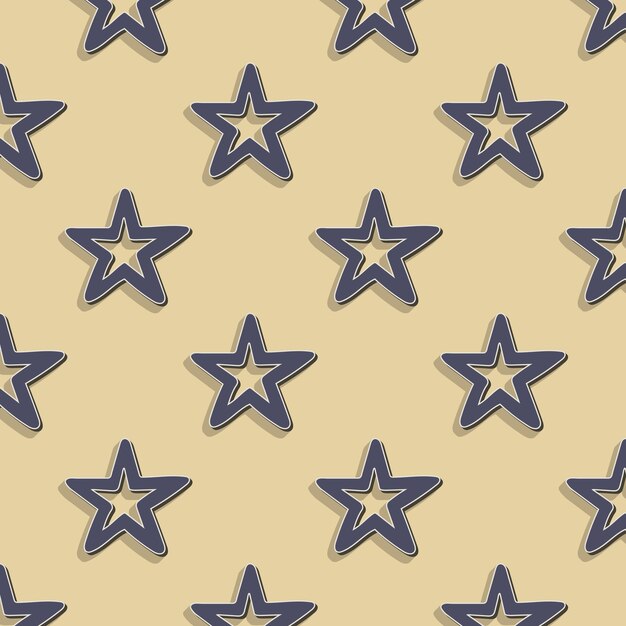 Retro stars pattern. Abstract geometric background in 80s, 90s style image. Geometrical simple illustration