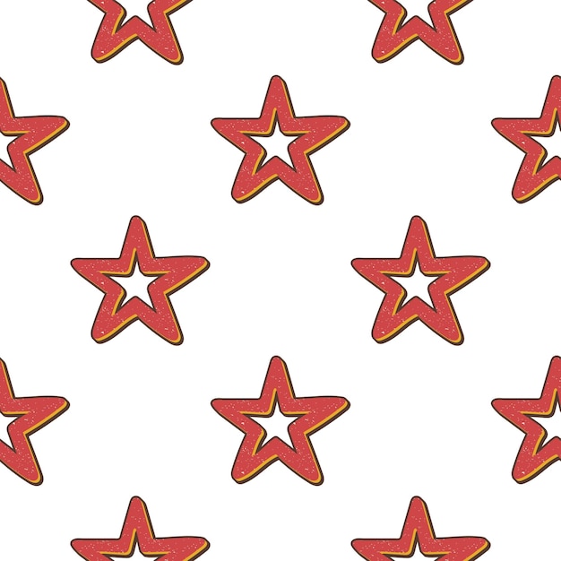 Retro stars pattern. Abstract geometric background in 80s, 90s style image. Geometrical simple illustration