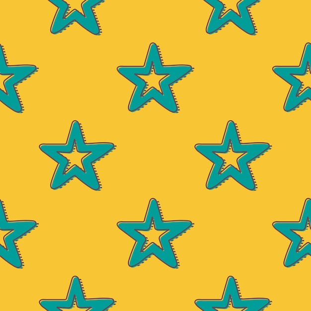 Retro stars pattern. abstract geometric background in 80s, 90s style image. geometrical simple illustration