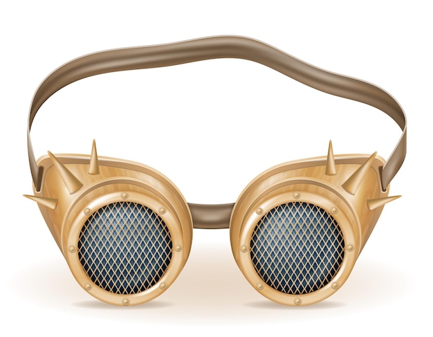 retro steampunk style glasses vector illustration