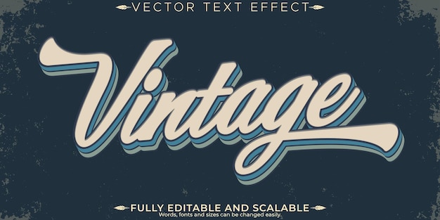 Retro sticker teksteffect bewerkbare tekststijl uit de jaren 70 en 80