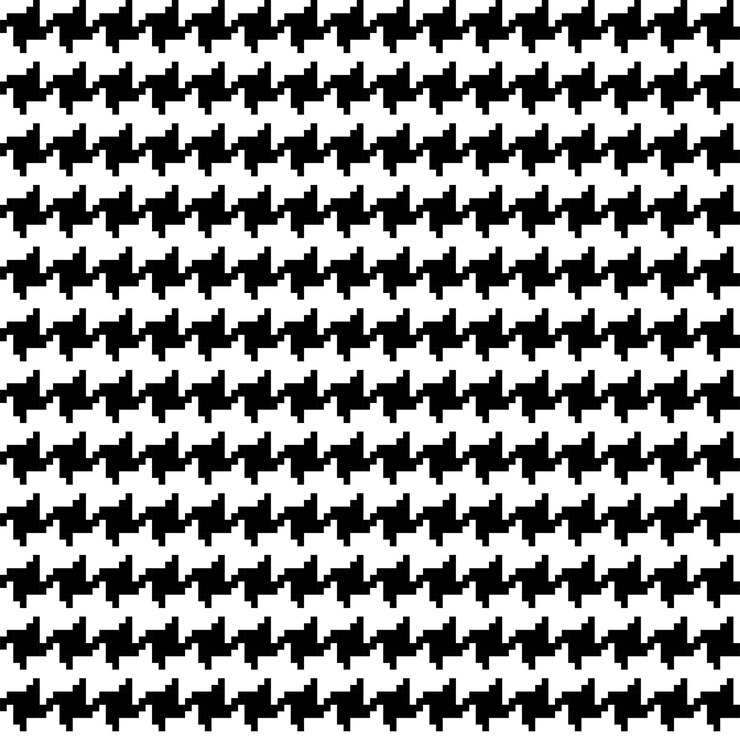 Retro stijl gans voet naadloze patroon in zwarte en witte kleuren. Schotse geruite achtergrond. Mode vlakke afbeelding. Ontwerp voor behang, textiel, verpakking