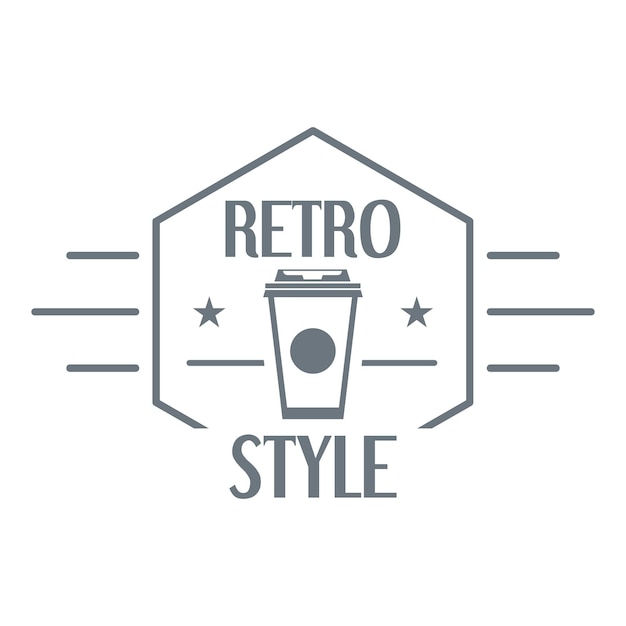 Vector retro-stijl logo eenvoudige illustratie van retro-stijl vector logo voor webdesign