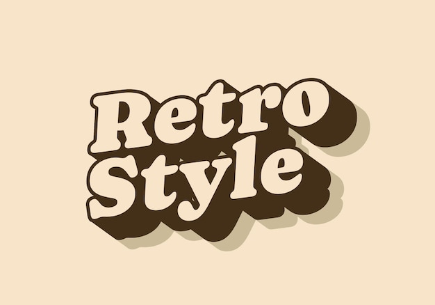 Vector retro-stijl teksteffect in vintage stijl en kleuren