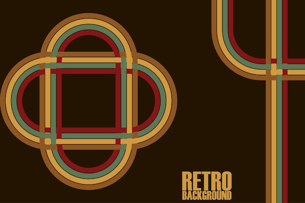 Vector retro streeppatroon in boho-stijl. retro lettertype. boho-stijl. vector illustratie.