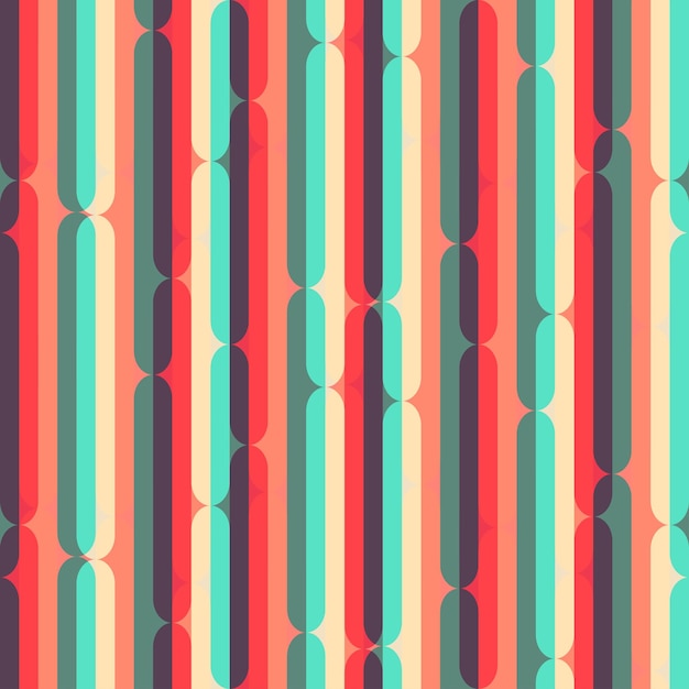 Vector retro stripes seamless pattern