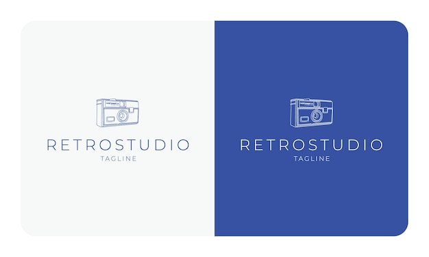 Concetto di studio retrò logo design semplice aziendale