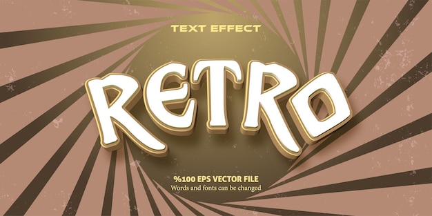 레트로 스타일과 미학적 편집 가능한 글꼴 스타일 Retro