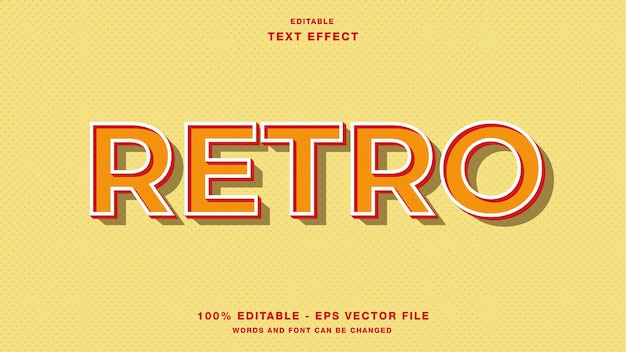 Retro Style Editable Text Effect