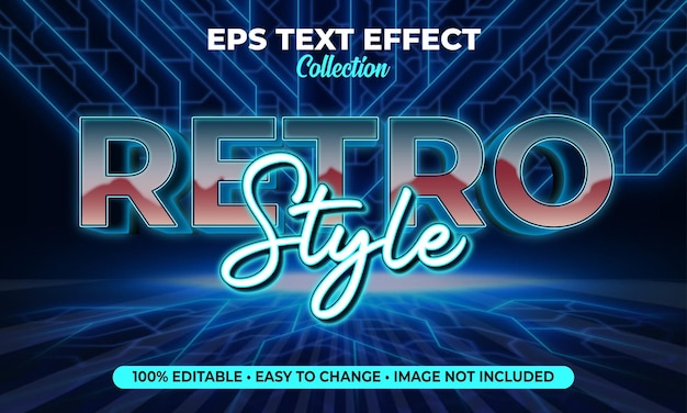 Retro style eps text effect