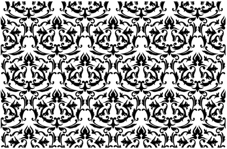 Vector retro style geometric background pattern in black and white