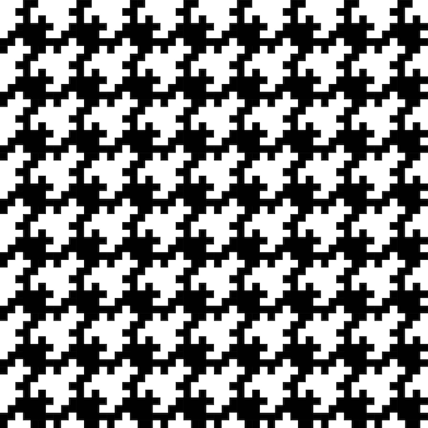 Гусиная лапка в стиле ретро бесшовные модели в черно-белых тонах. Шотландский клетчатый фон. Плоская иллюстрация моды. Дизайн для обоев, текстиля, упаковки