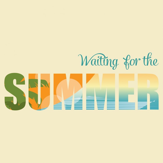 Vector retro style summer poster