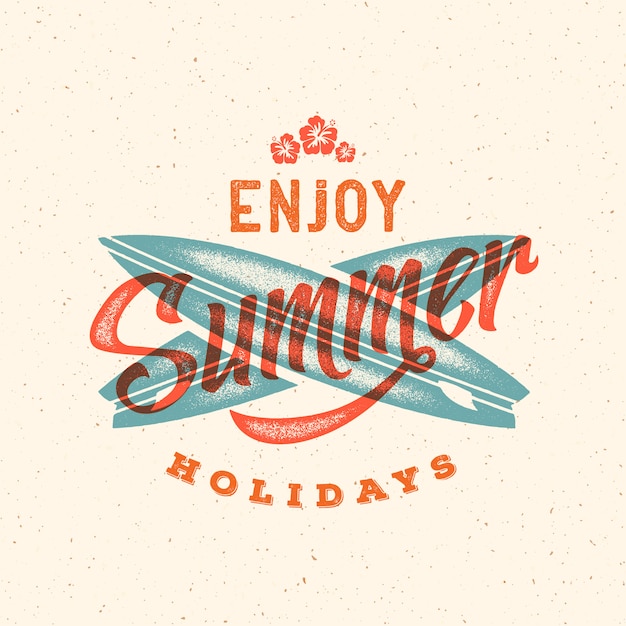 Vector retro style summer template