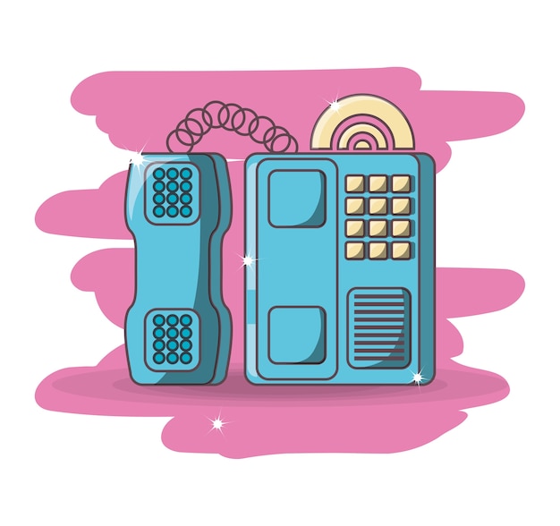 Vector retro style telephone