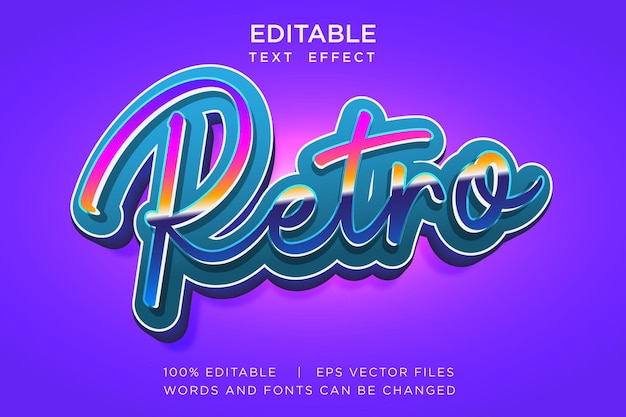 retro style text effect