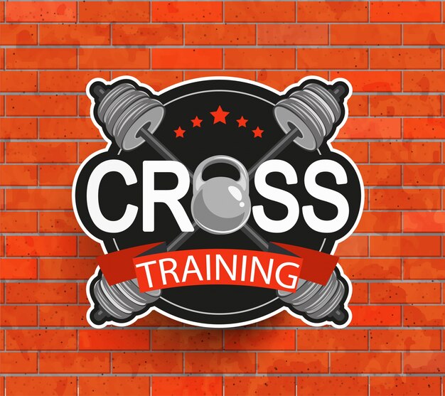 Retro styled crosstraining emblem.