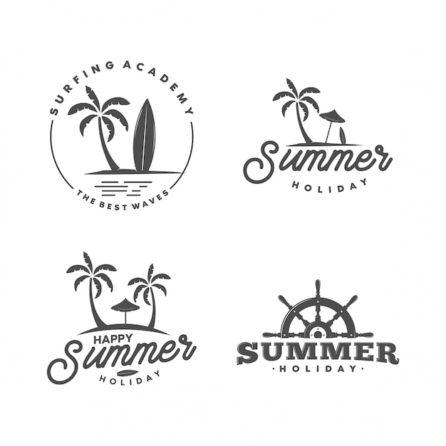 Vector retro summer logo