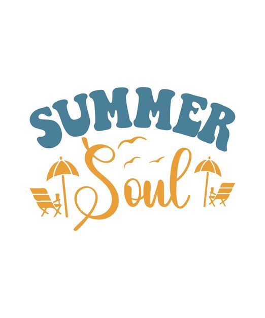 Retro Summer Quote SVG Design