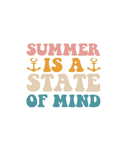 Retro Summer Quote SVG Design