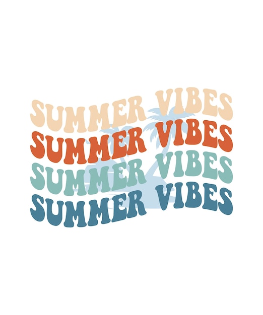 Vector retro summer quote svg design