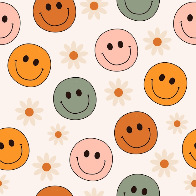 Buy Smiley Face Checkered PNG Retro Happy Face Seamless File Online in  India  Etsy