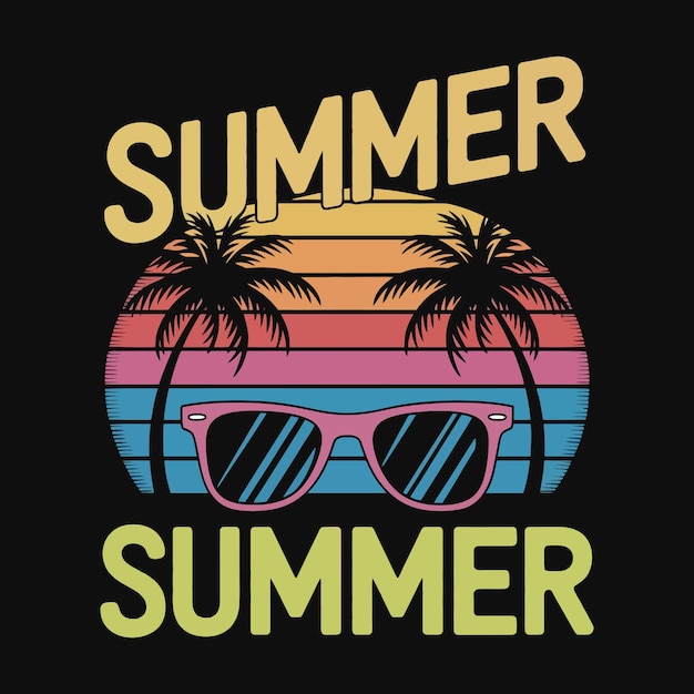 太陽眼鏡とナツメヤシのレトロな夏の夕暮れ