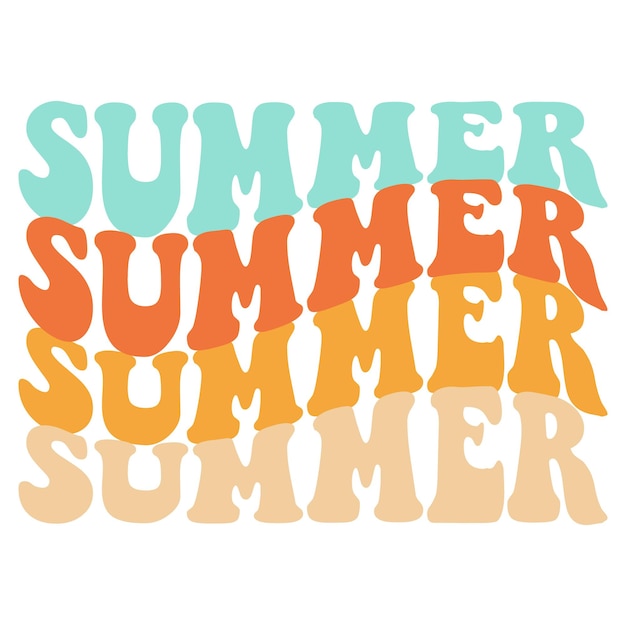 Retro summer svg design file