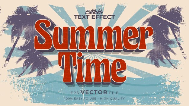 グランジスタイルのテーマでレトロな夏のテキスト