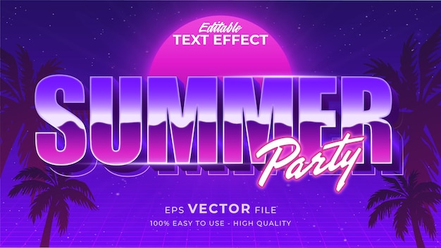 retro summer text in grunge style theme