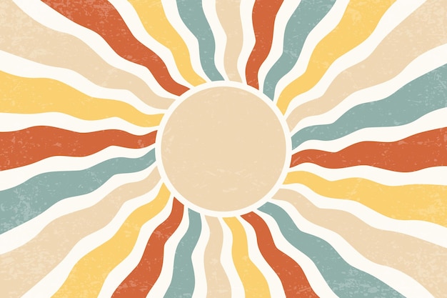 Premium Vector | Retro sun burst vintage background swirl wallpaper ...