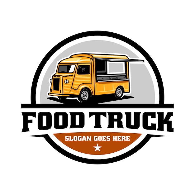 retro taco food truck illustratie logo vector