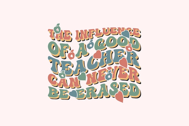 Retro Teacher EPS Tshirt Design