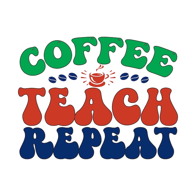 Retro Teacher SVG Design