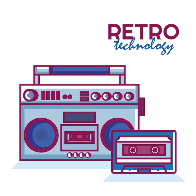 Retro technology set gadgets