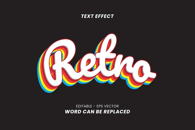 Retro teksteffect met 3D-letters