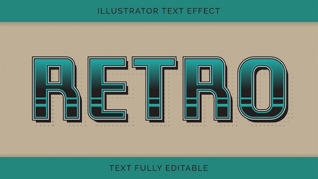 Vector retro teksteffect