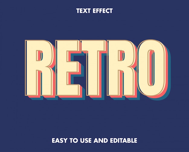 Vector retro-teksteffectstijl.