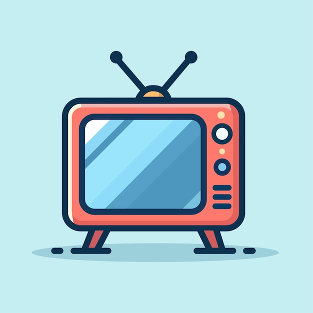 Retro-televisie-illustratie