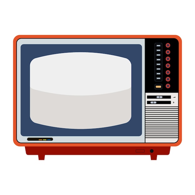 Retro televisietoestel vectorillustratie