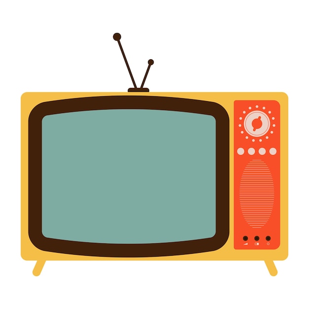 retro television set vector illustration