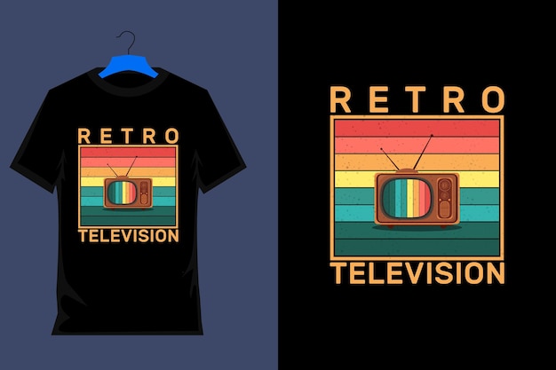 レトロなテレビヴィンテージtシャツのデザイン