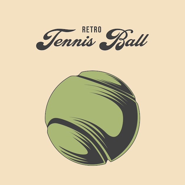 Retro tennisbal vector stock illustratie