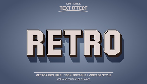 Retro text effect on blue background