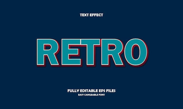 retro text effect design template