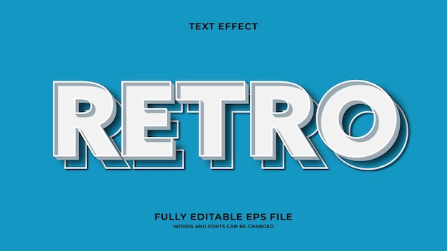 Retro text effect, editable text